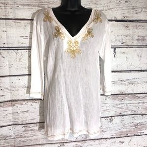 Lightweight cotton tunic or swimsuit cover